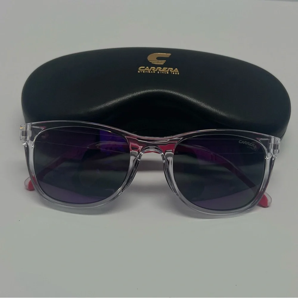 CARRERA 8054/900 Sunglasses Pink Arms NWOT UV Protection Cat 3 52mm Hard‎ Case